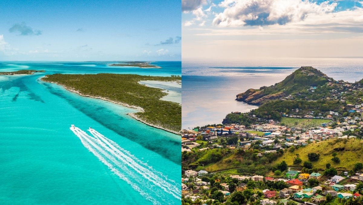 Bahamas & Grenadines, side by side