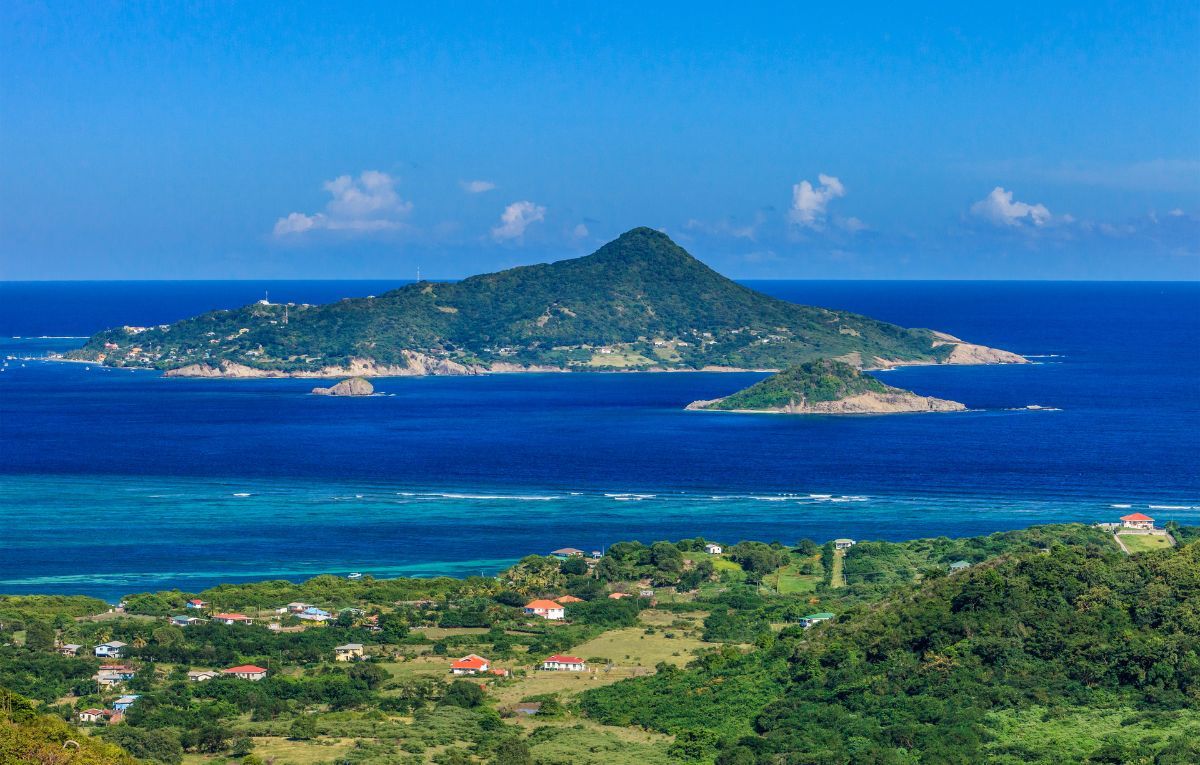 Grenada, Carriacou - view on Petite Martinique and Petite Dominique