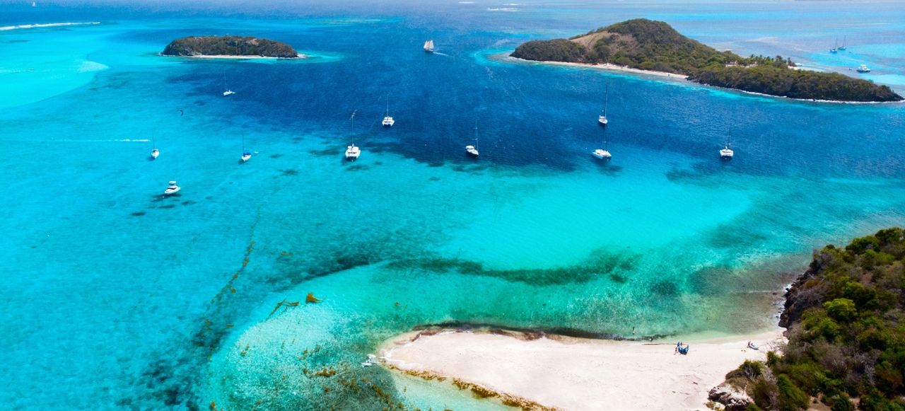 Top View of Tobago Cays