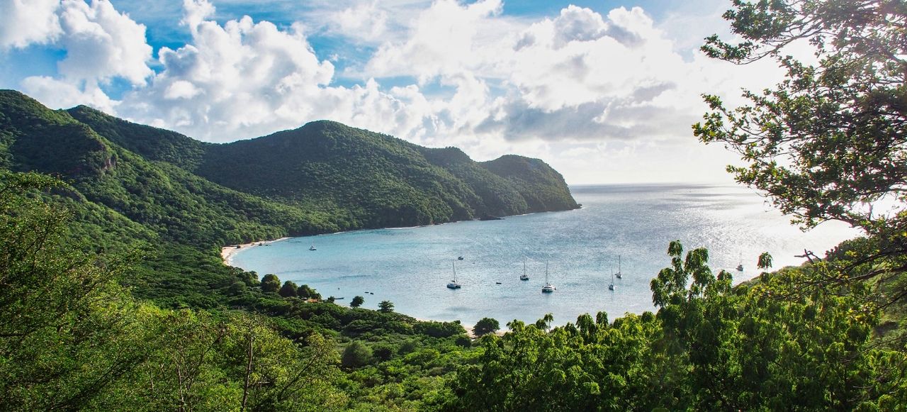 Chatham Bay on Union Island, Saint Vincent and the Grenadines, Lesser Antilles