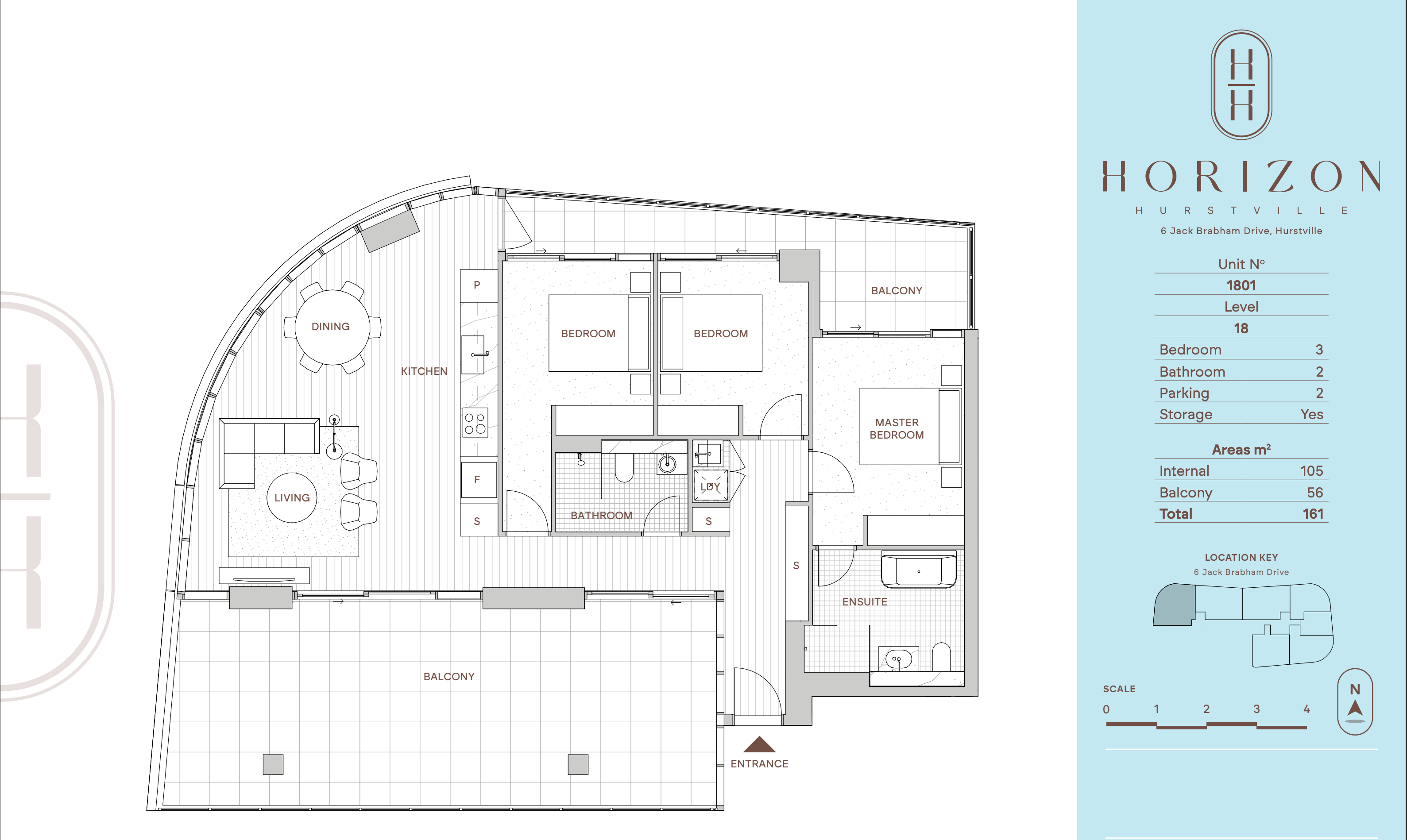 3 Bedroom Penthouse 1801