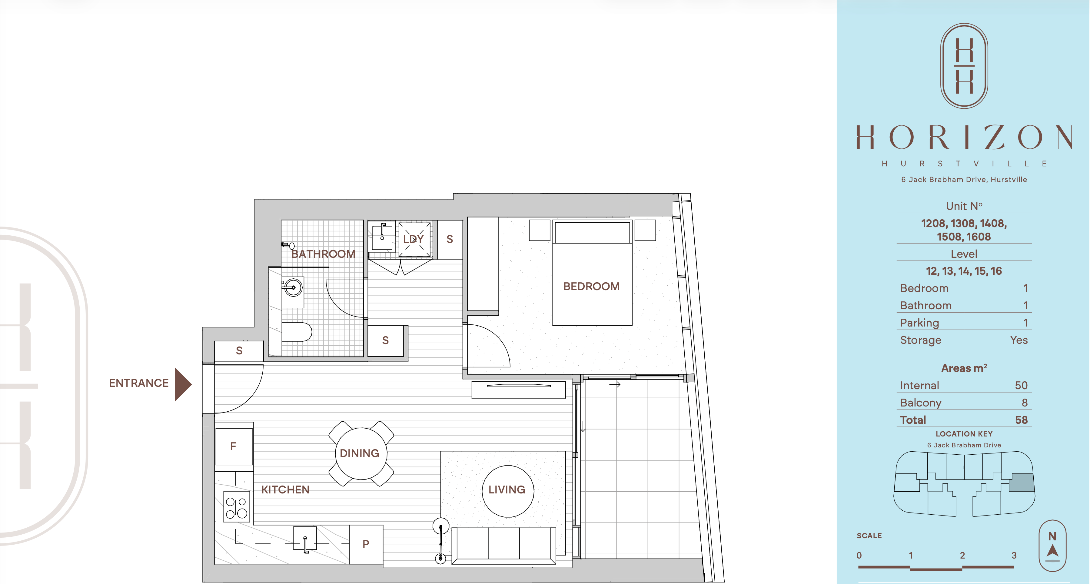 1 Bed / 1 Bath / 1 Car 