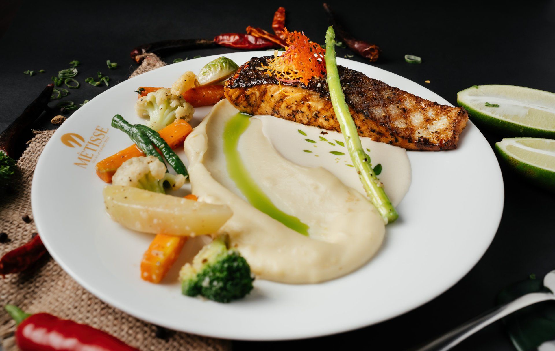 Grilled salmon