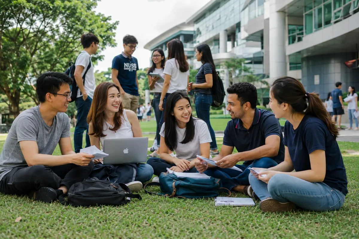 Singapur'da eğitim fırsatları sunan modern üniversite kampüsünde uluslararası öğrenciler, dünya sıralamasındaki üniversitelerde eğitim alırken sosyal ve akademik yaşamı birlikte deneyimliyor.