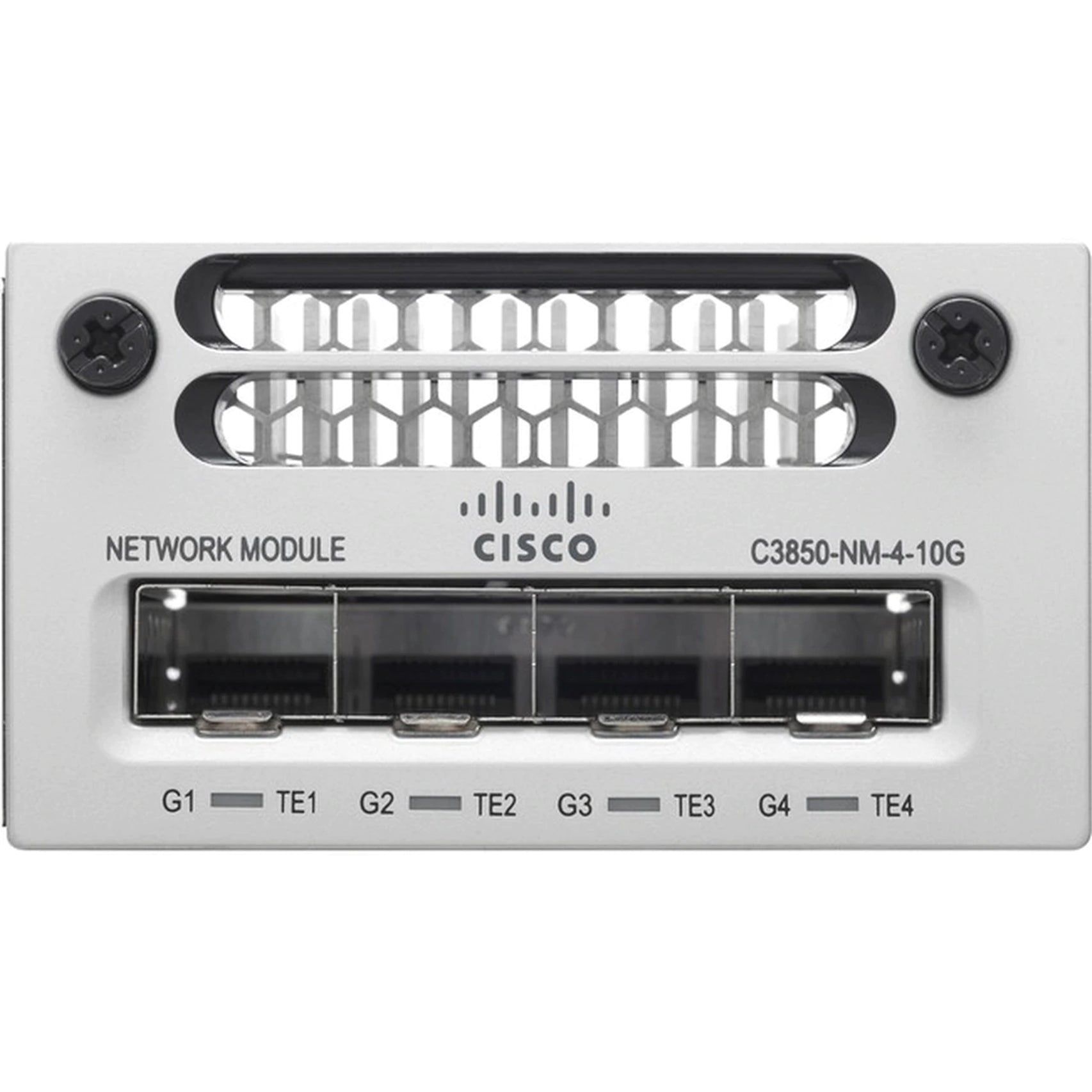 Cisco C3850-NM-4-10G,USED 4-Port WiFi 5 100Mbps RJ45 Desktop Specialty Switch, Silver (Refurbished)