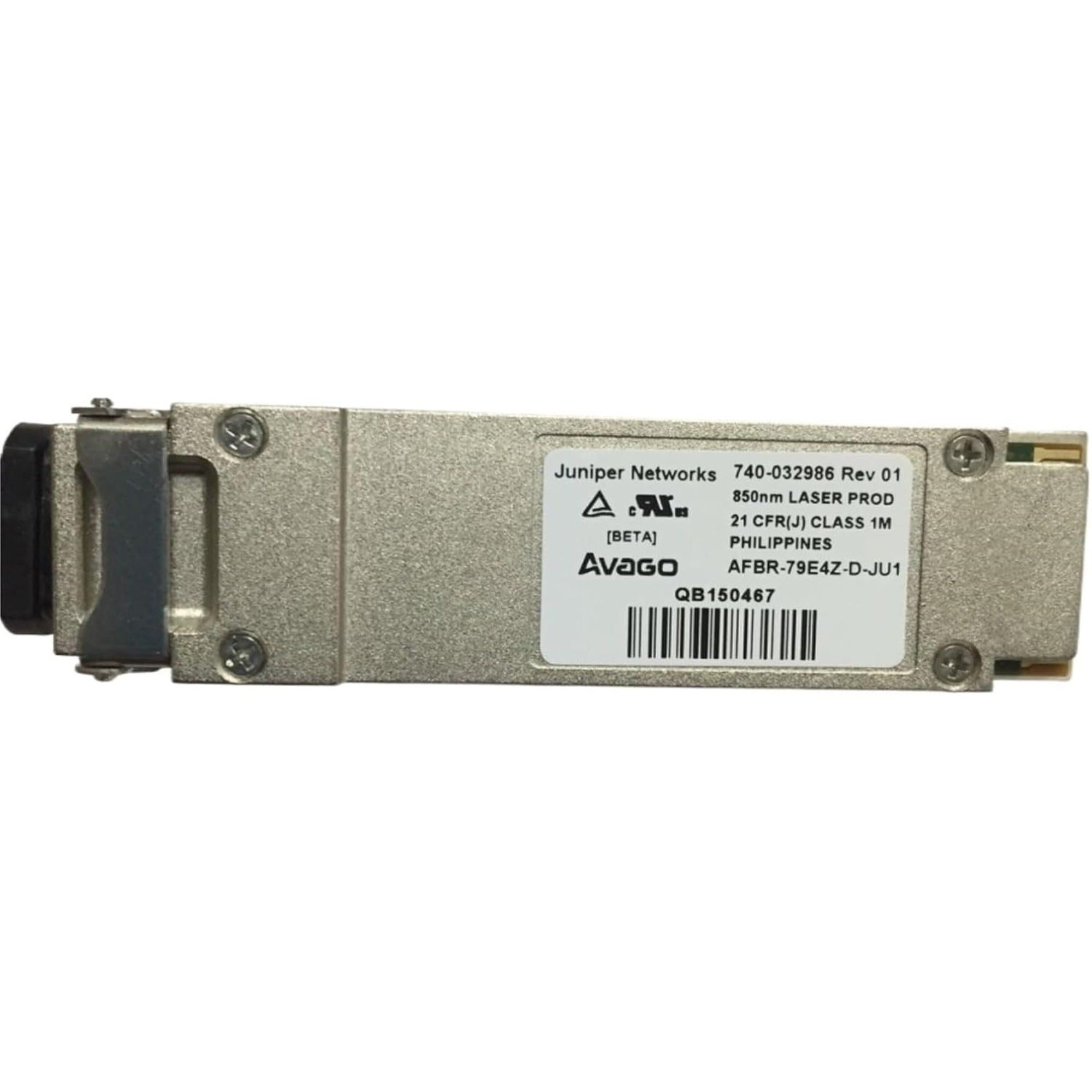 Avago AFBR-79E4Z-D QSFP+ Pluggable, Parallel Fiber-Optics Module for 40 Gb Eth, Silver (Certified Refurbished)