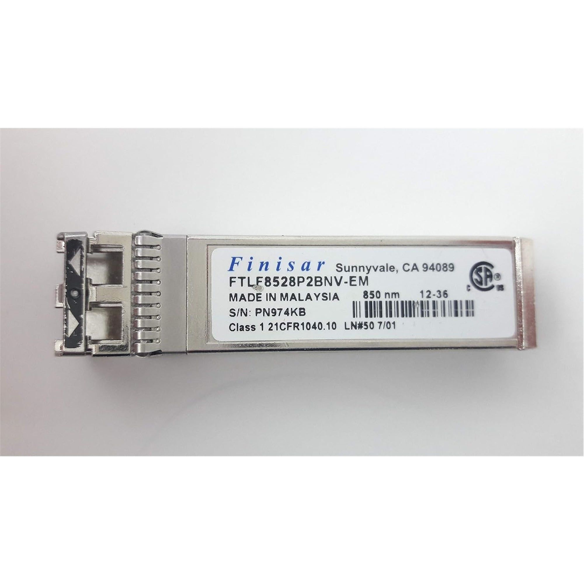 FINISAR FTLF8528P2BNV 8GB SFP+ TRANSCEIVER (Certified Refurbished)