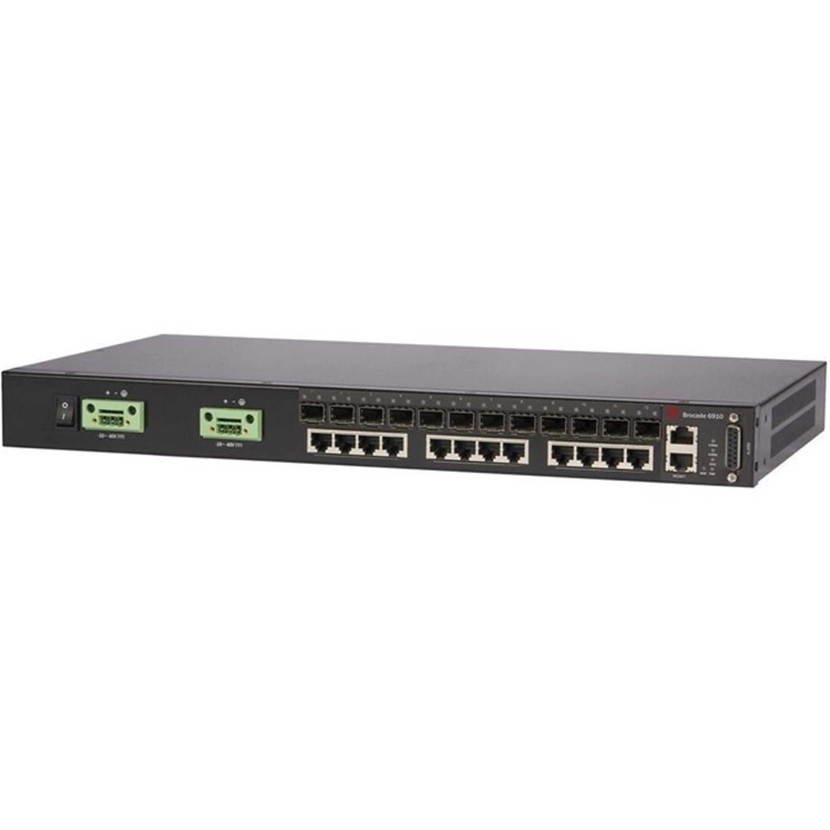 Broadcom BR-6910-EAS-AC 12-Port 100Mbps RJ45 1U Specialty Switch, Black (Certified Refurbished)