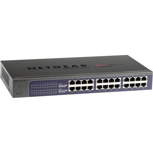 Netgear JGS524E 24-Port 100Mbps RJ45 Desktop Specialty Hub, Black (Certified Refurbished)