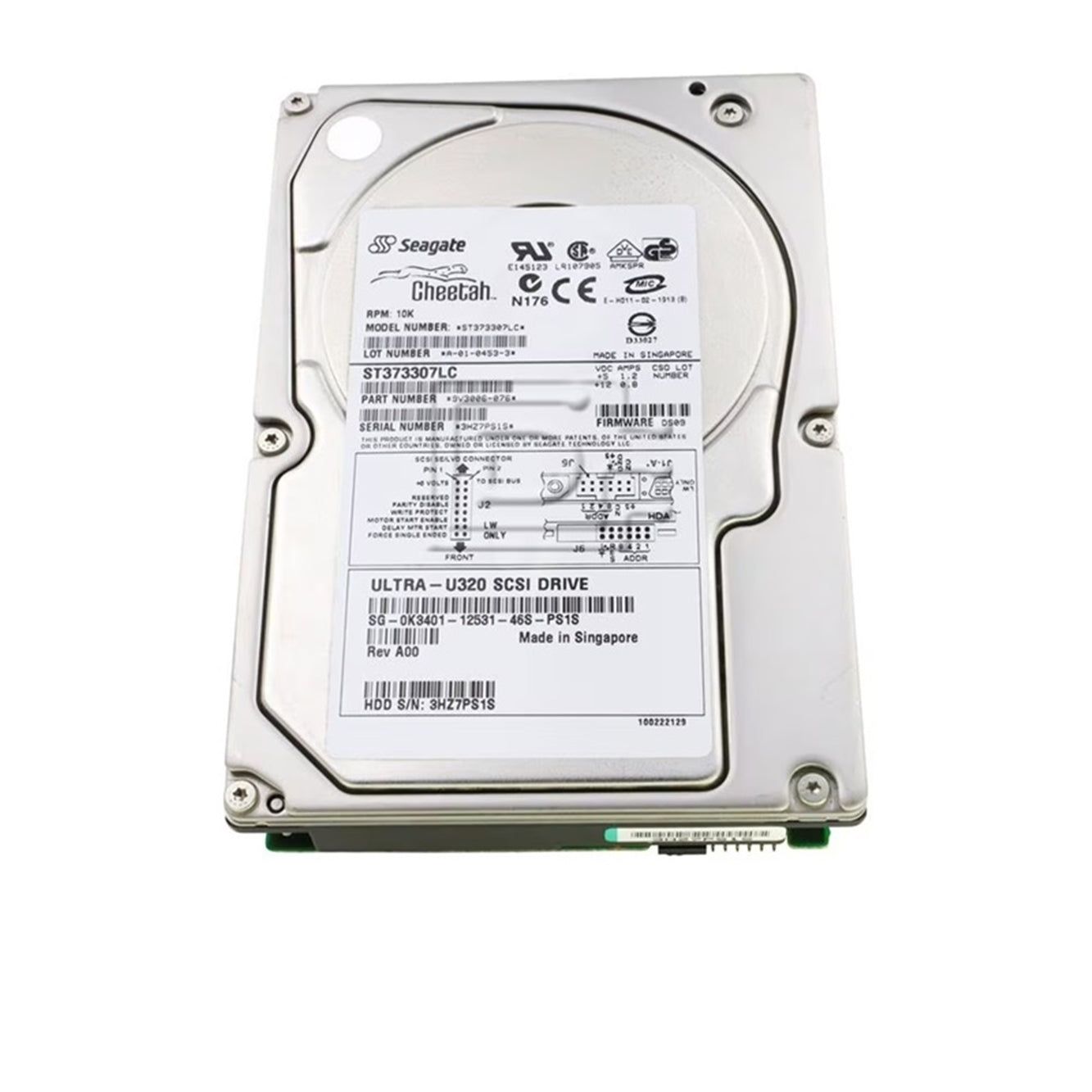 Seagate ST373307LC 3.5" 72GB 10000RPM SCSI Hard Disk Drive (HDD), Silver (Certified Refurbished)