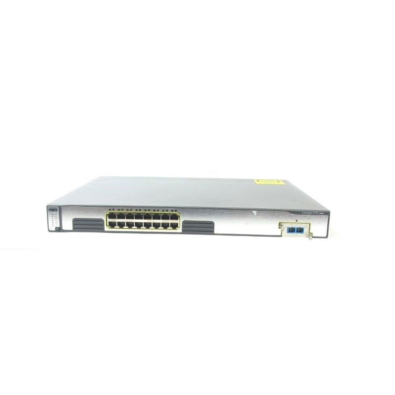 Cisco WS-C3750G-16TD-S 16-Port 100Mbps RJ45 1U Specialty Switch, Black (Refurbished)