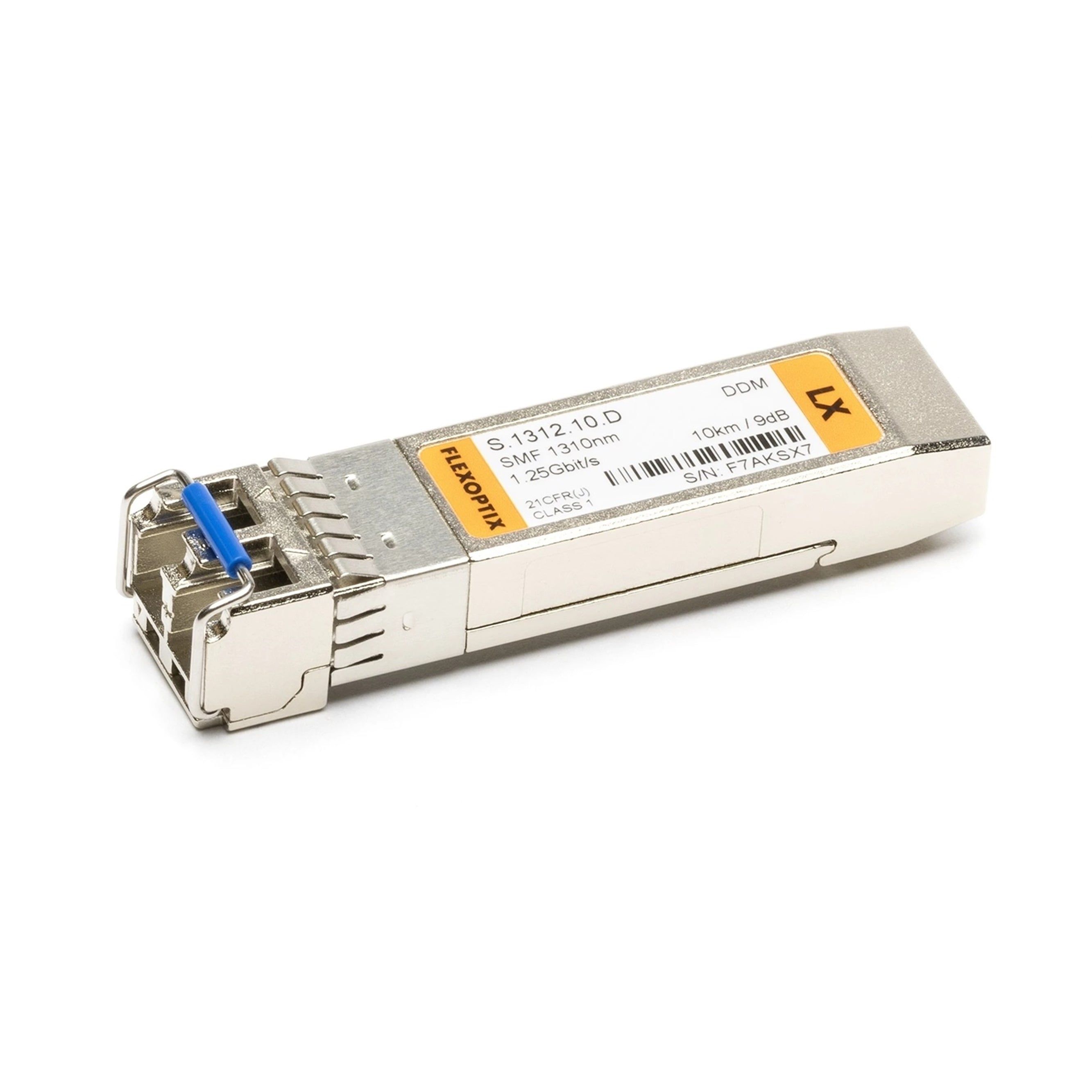 FLEXOPTIX S.1312.10.D 1G SFP LX, 10 km, 1310 nm Transceiver, Silver (Certified Refurbished)