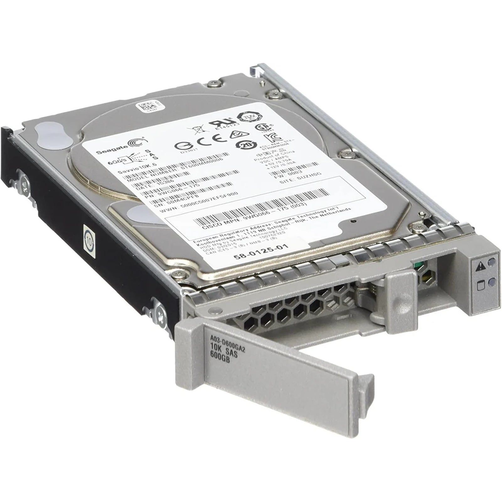 Cisco A03-D600GA2 2.5" 600GB 10000RPM SAS 6Gb/s Hard Disk Drive (HDD), Silver (Refurbished)