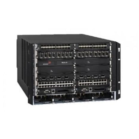 Brocade MLXe-8 DC system with 1 MR2 (M) management module (Certified Refurbished)