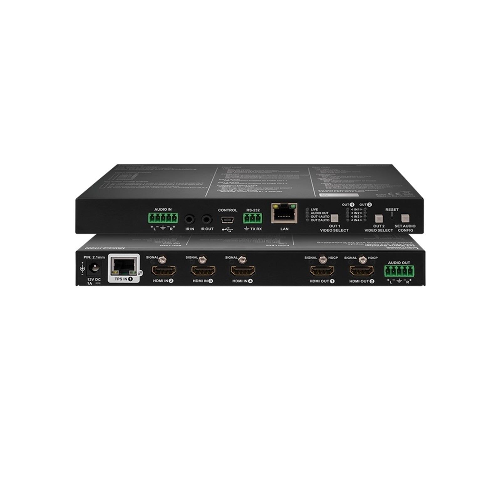 Lightware MMX4X2-HT200 6-Port Multiport Switcher with 3x Icron USB Ranger (Certified Refurbished)