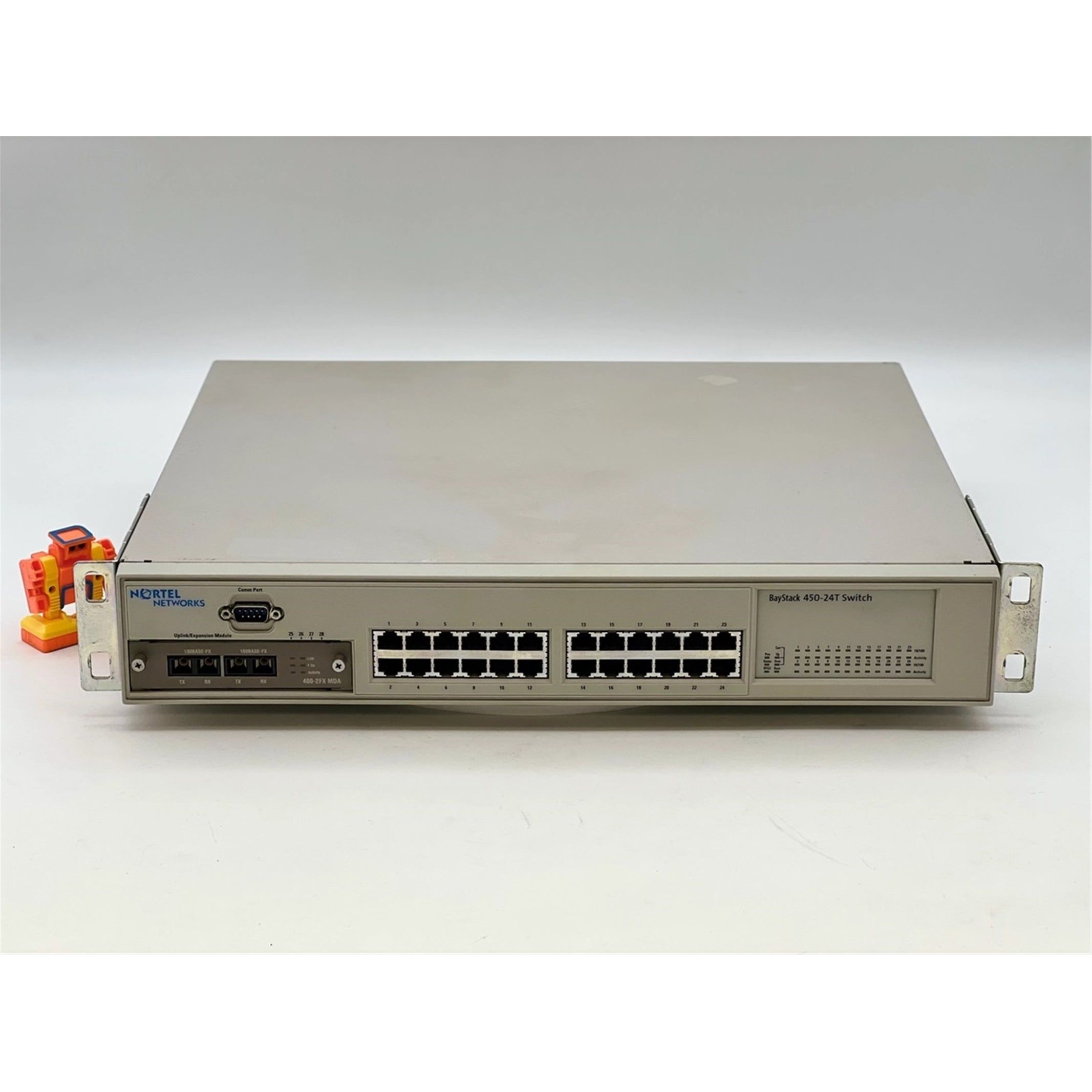 NORTEL 450-24T 24-Port 100Mbps RJ45 1U Specialty Switch, Gray (Refurbished)
