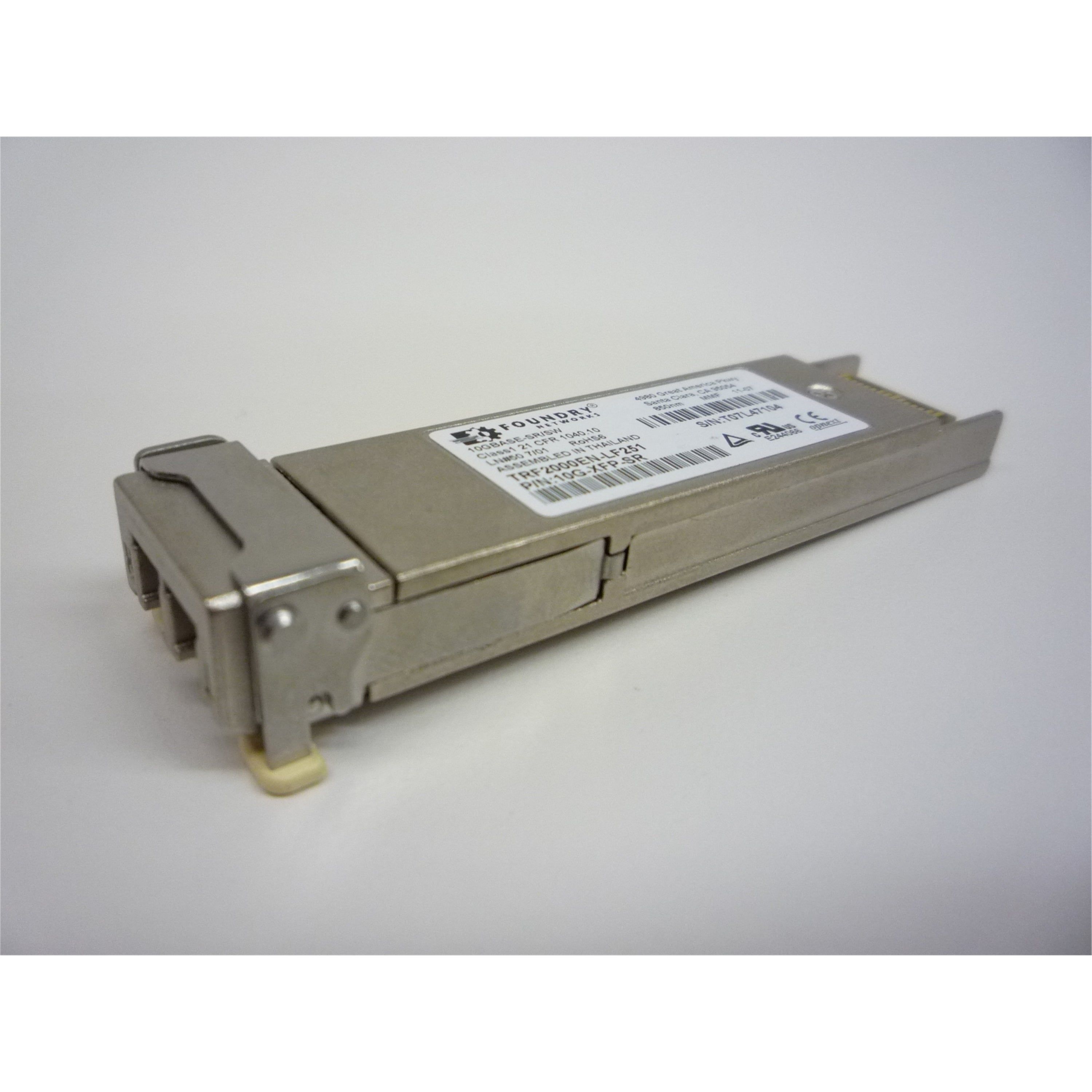 FOUNDRY 10G-XFP-SR 850nm serial pluggable XFP optic (LC). target range 300m ove (Certified Refurbished)