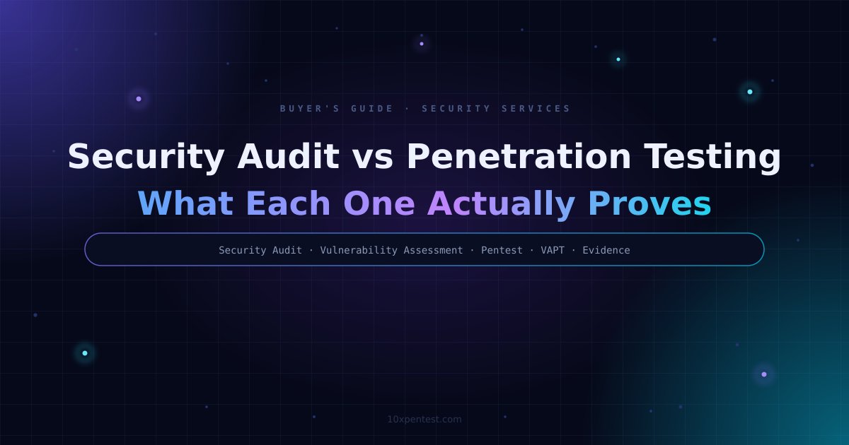 Security Audit vs Penetration Testing: What Each One Actually Proves