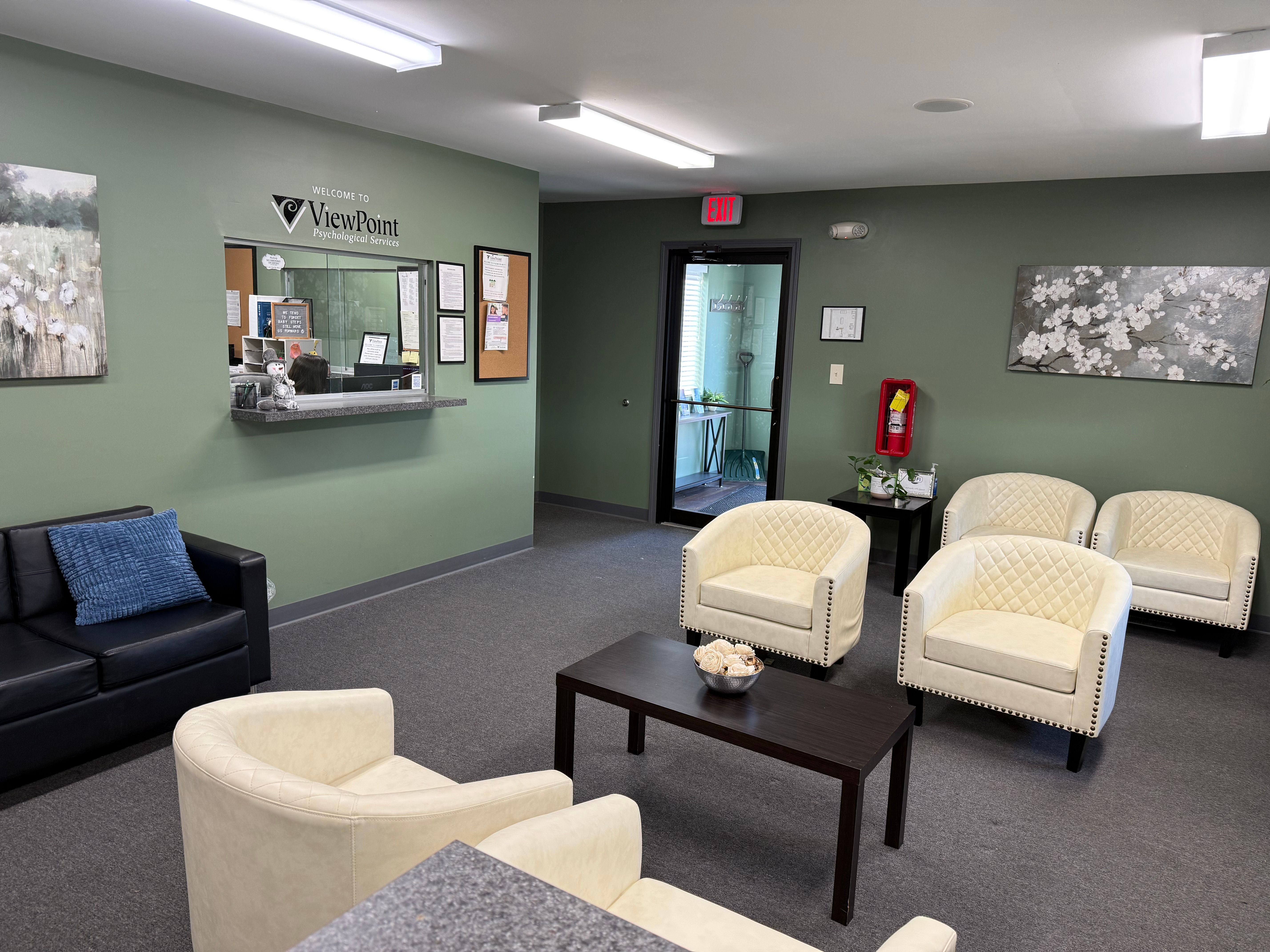 Reception area in our Florence location