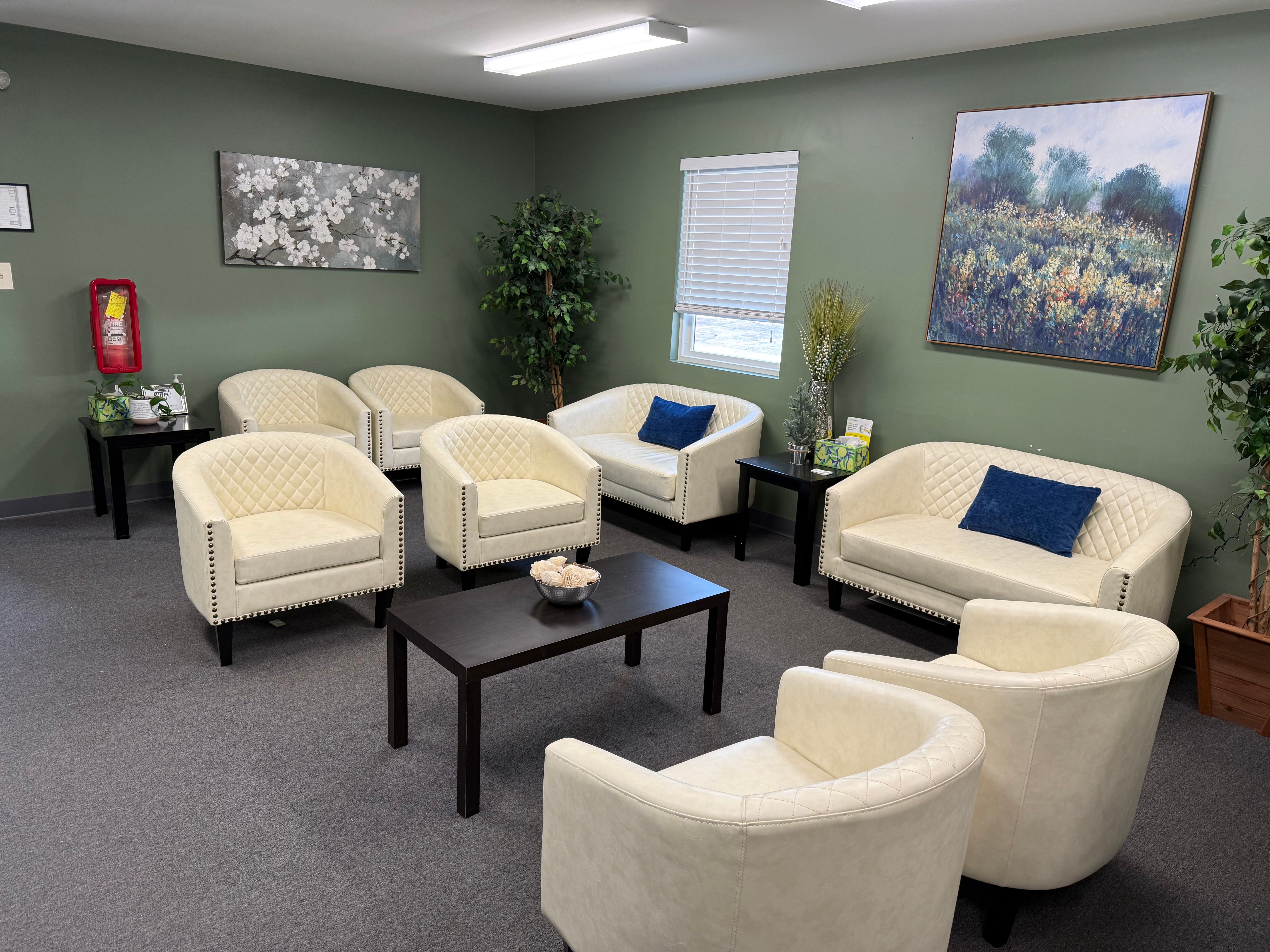 Reception area in our Florence location