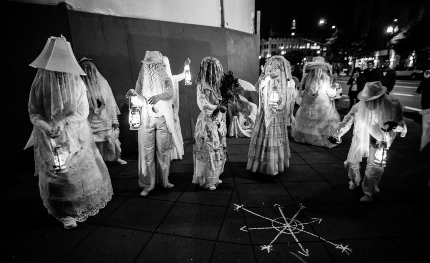 House/Full of Blackwomen Episode: "Now You See Me (Fly),"a ritual procession on the streets of Downtown Oakland against sex trafficking, May 2016. Photo by Robbie Sweeny.