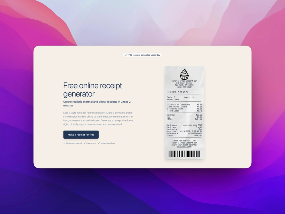 image of Receipts Maker image of Receipts Maker