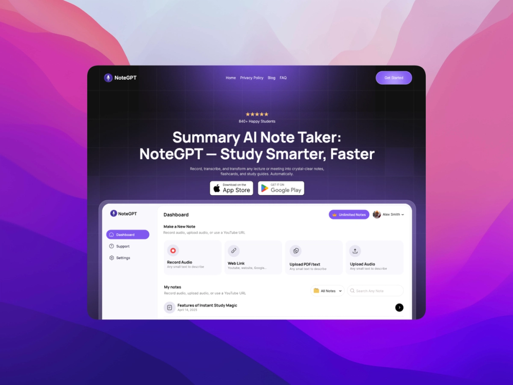 Image for NoteGPT Image for NoteGPT