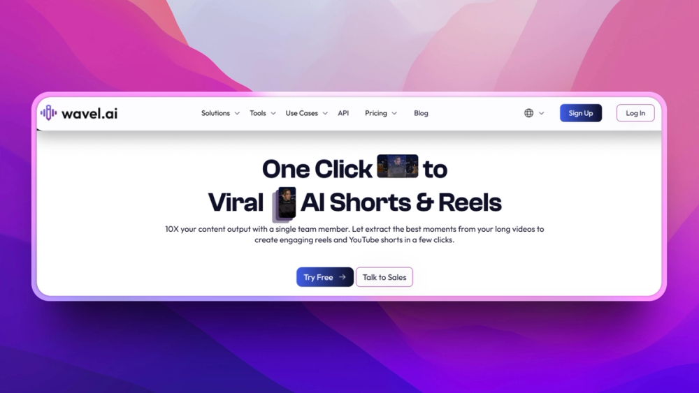 image of Wavel AI Video to Shorts