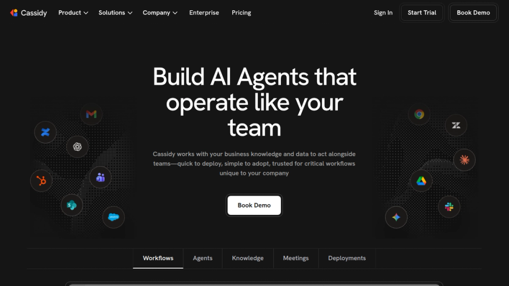 Cassidy AI homepage Cassidy AI homepage