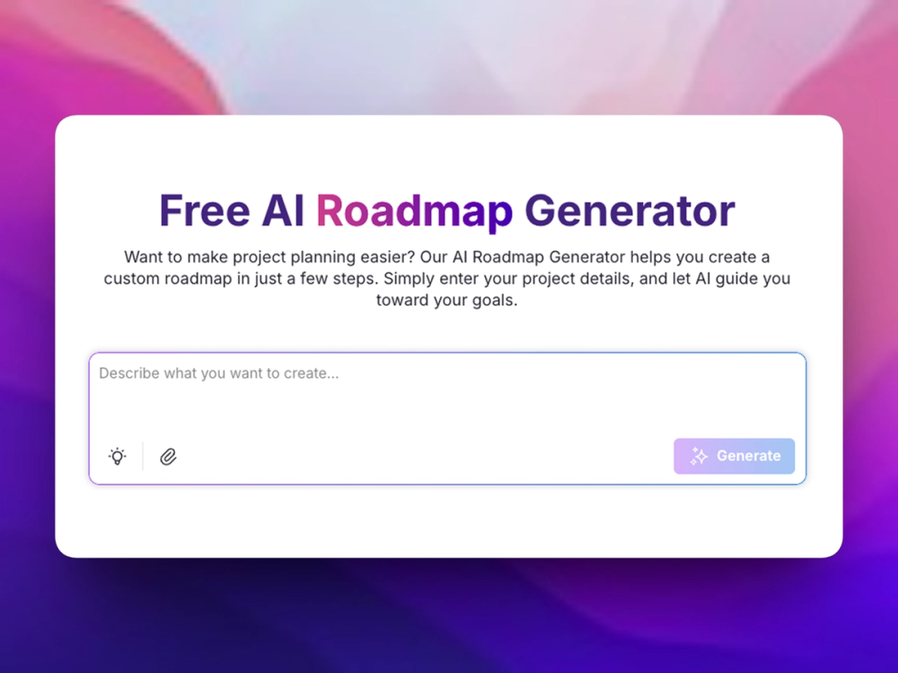 image of AI Roadmap Generator image of AI Roadmap Generator