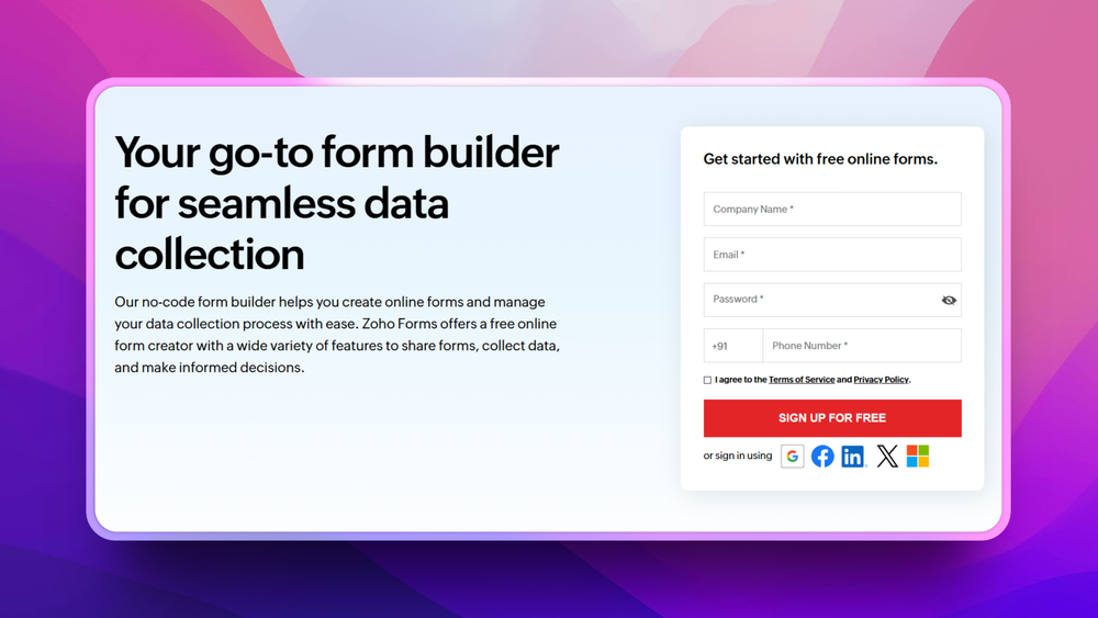 image of Zoho Forms