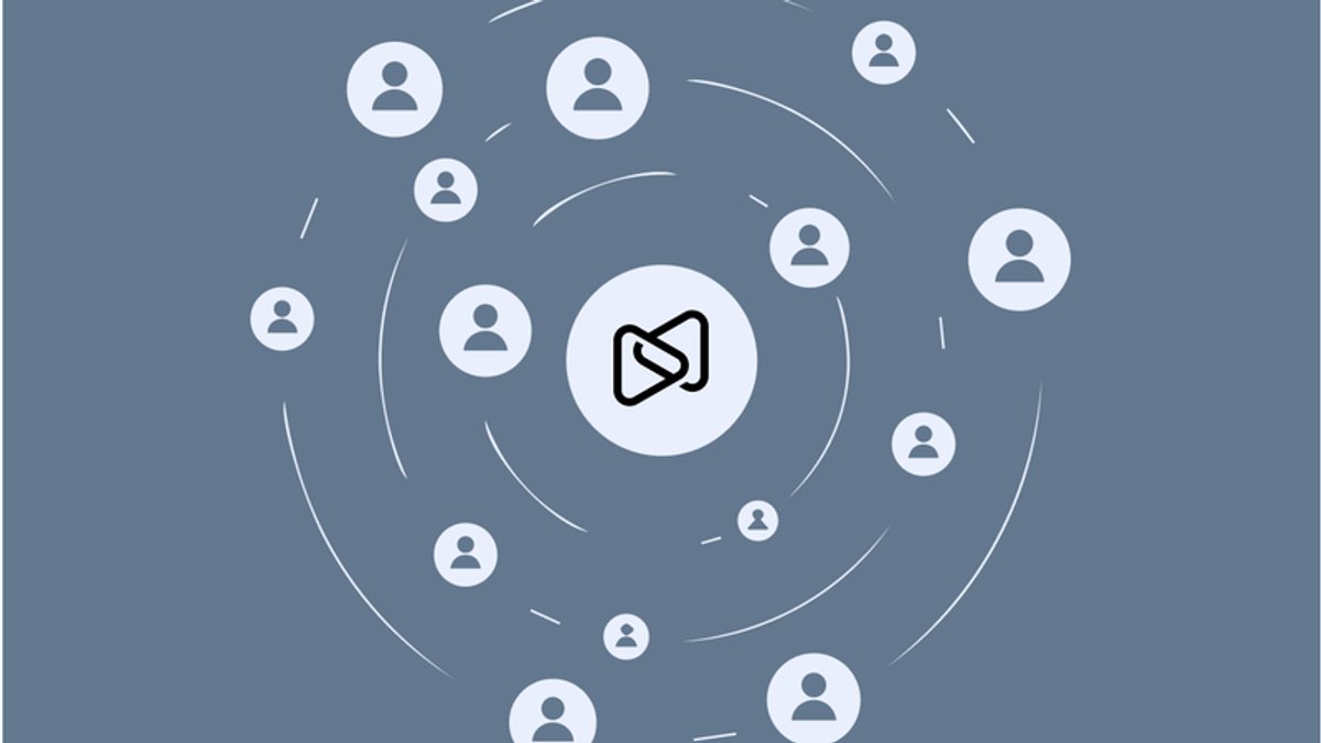 Near Protocol logo surrounded by interconnected user icons.