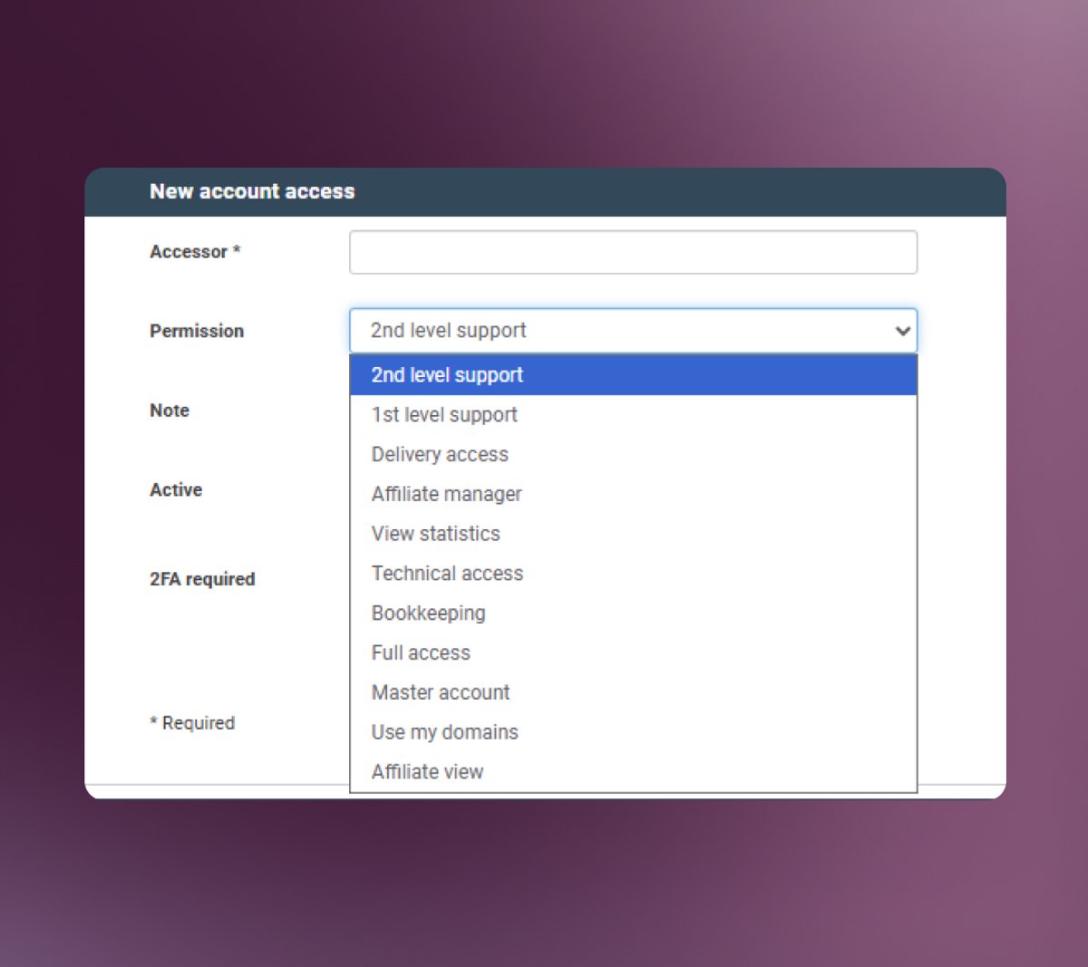 Custom Employee Access Rights