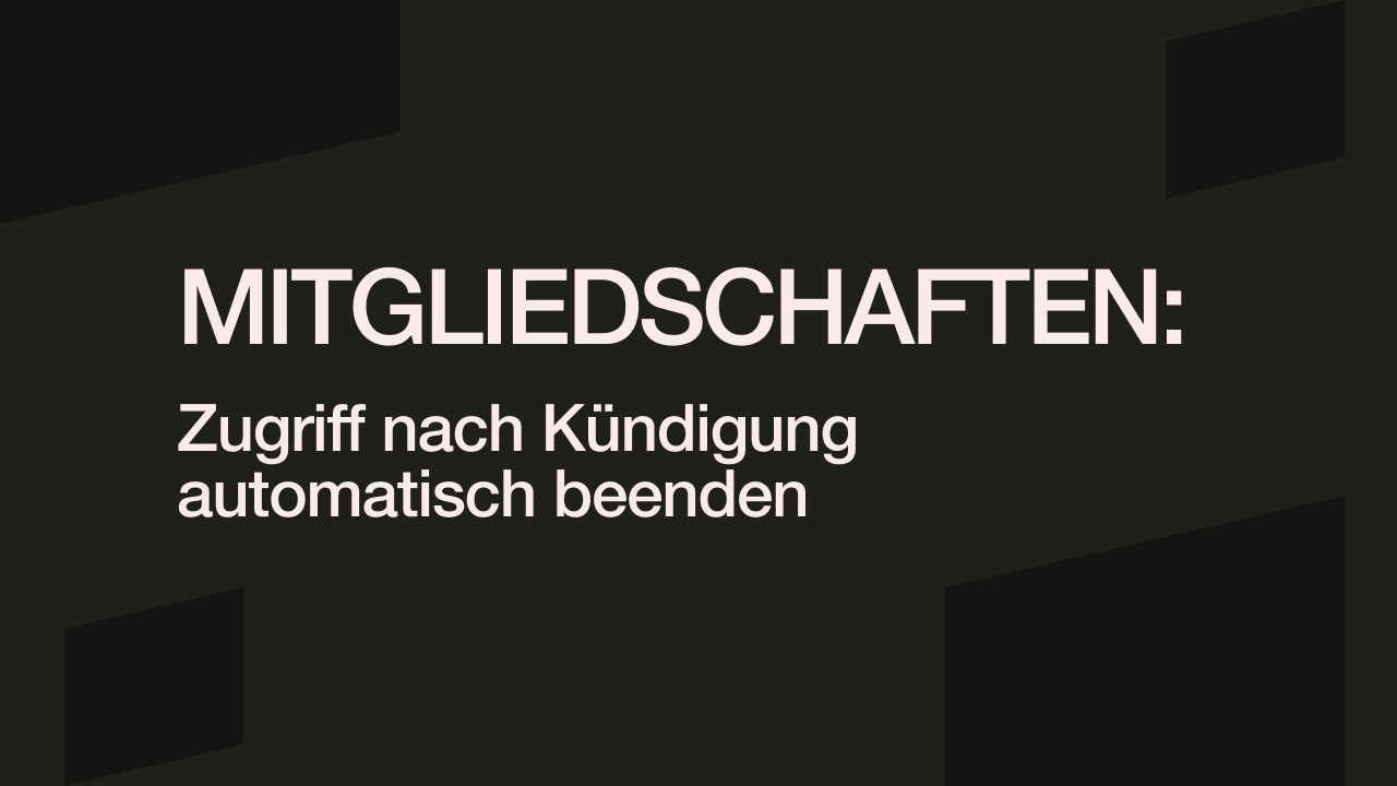 Schwarzes Image mit weißem Text über Mitgliedschaften