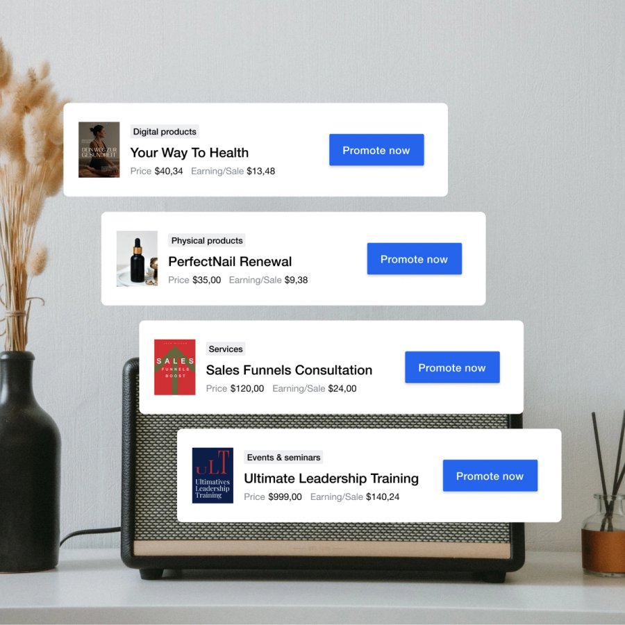 ¿Qué puede vender y promocionar?