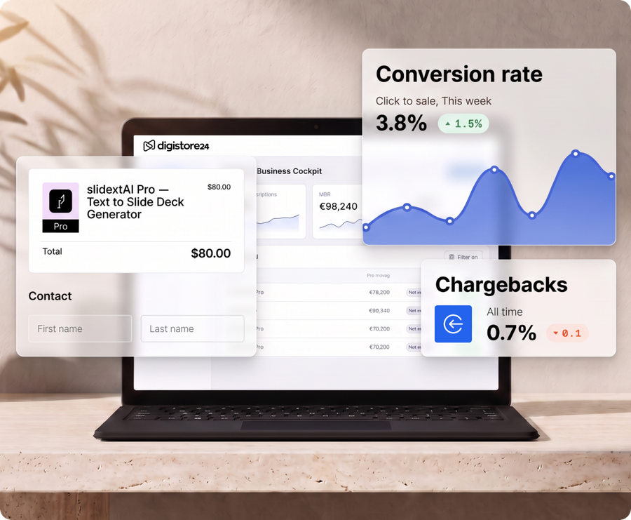 Digistore24 software checkout mockup