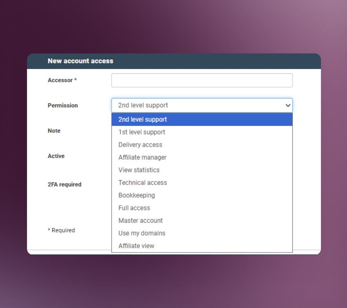 Custom Employee Access Rights