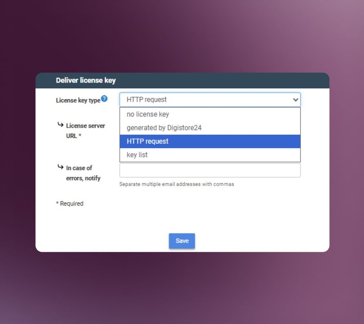 Software License Key Delivery