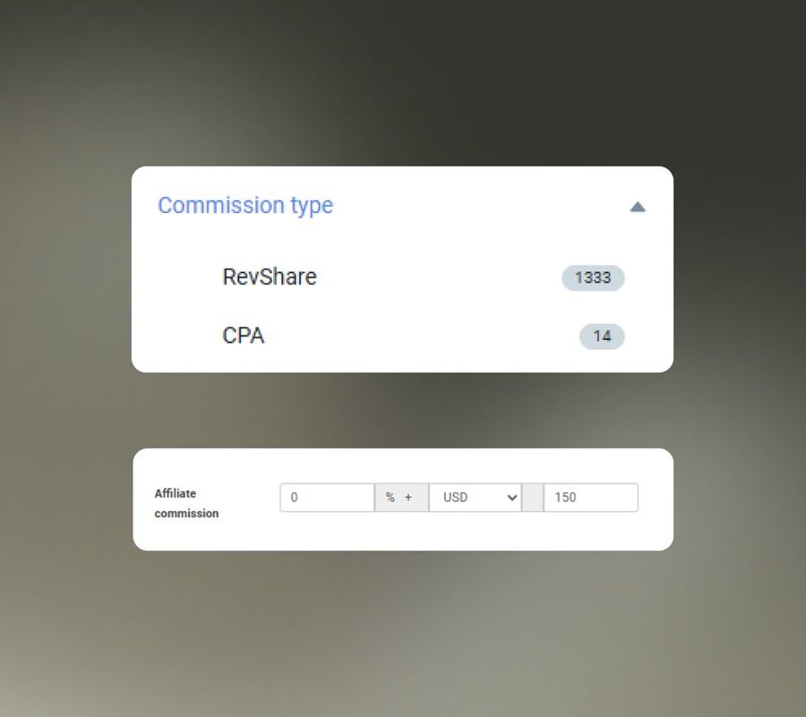 CPA & RevShare Options