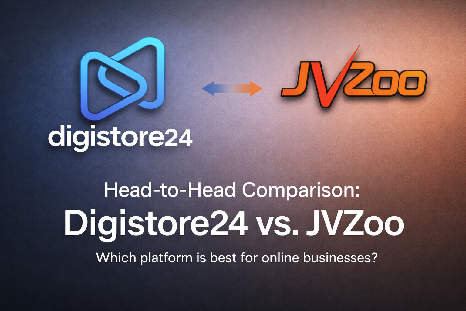 Head-to-Head Comparison: Digistore24 vs. JVZoo with their logos.