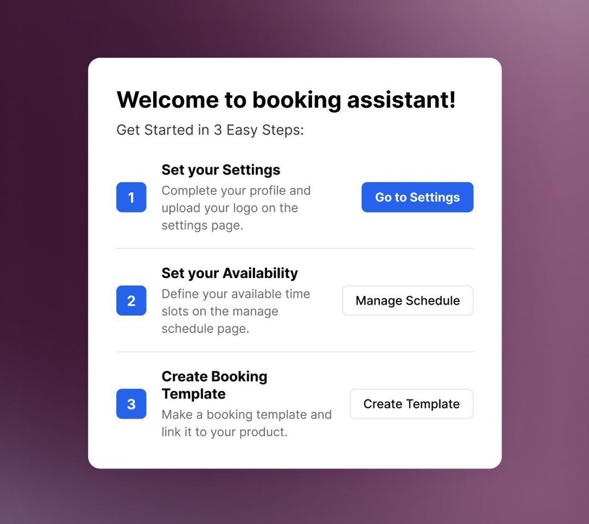 Booking Calendar