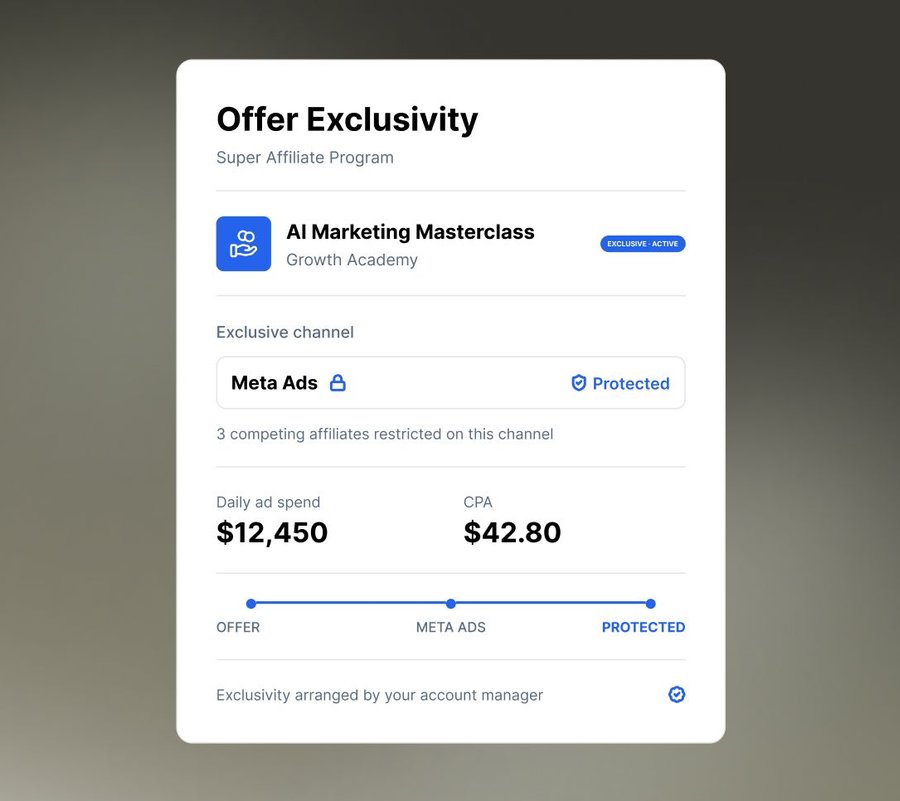 Offer Exclusivity for Super Affiliates