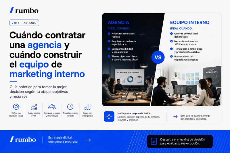 Cuándo contratar una agencia y cuándo construir el equipo de marketing interno