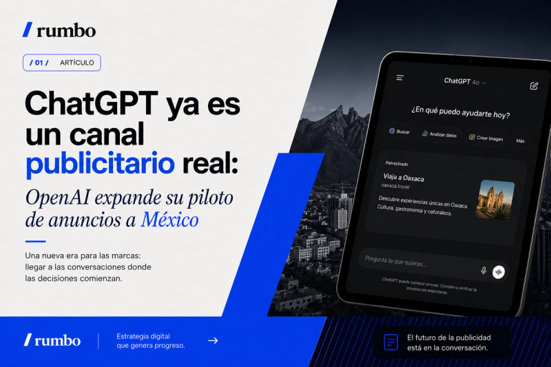 México entra al mapa publicitario de ChatGPT