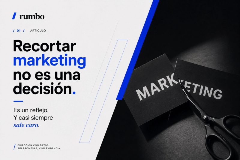 Recortar marketing no es una decisión. Es un reflejo. Y casi siempre sale caro