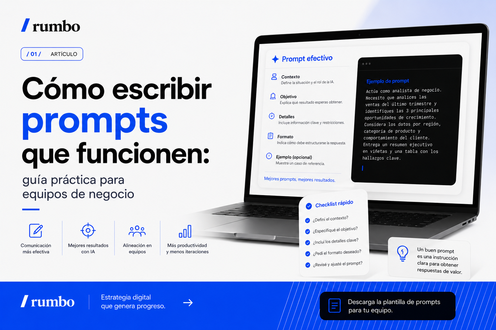 Cómo escribir prompts que funcionen: guía práctica para equipos de negocio