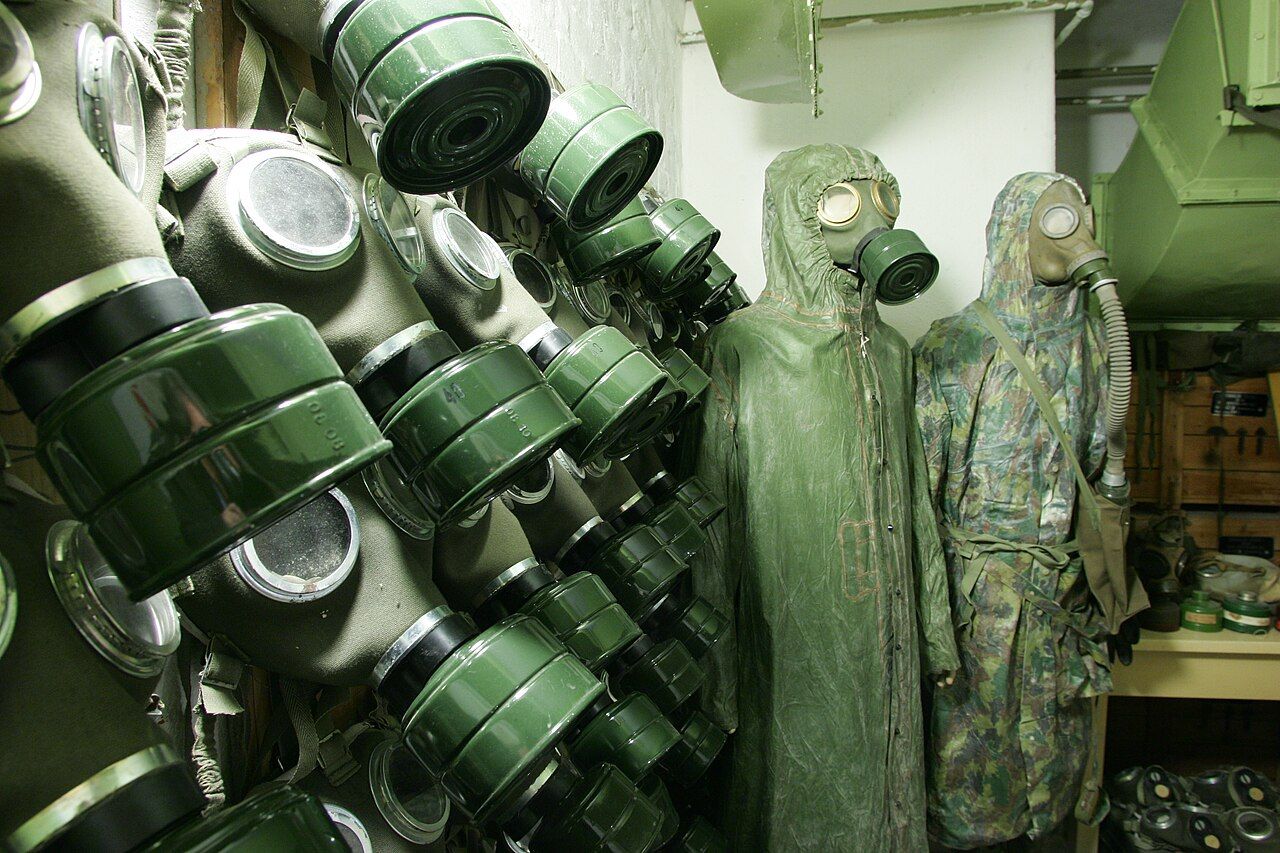 Cold War civil defence exhibition inside the Hospital in the Rock bunker