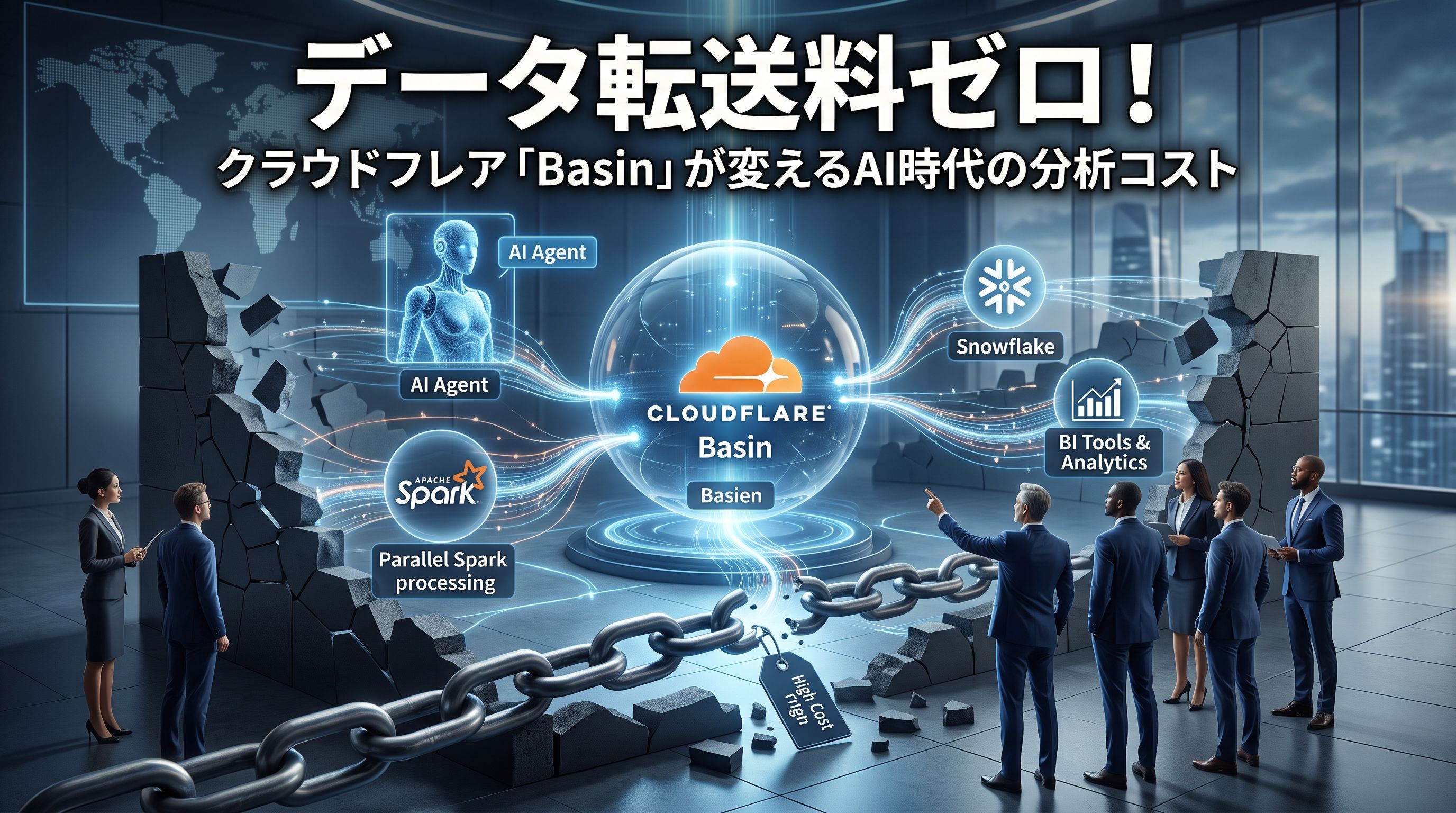 データ転送料ゼロ！クラウドフレア「Basin」が変えるAI時代の分析コスト