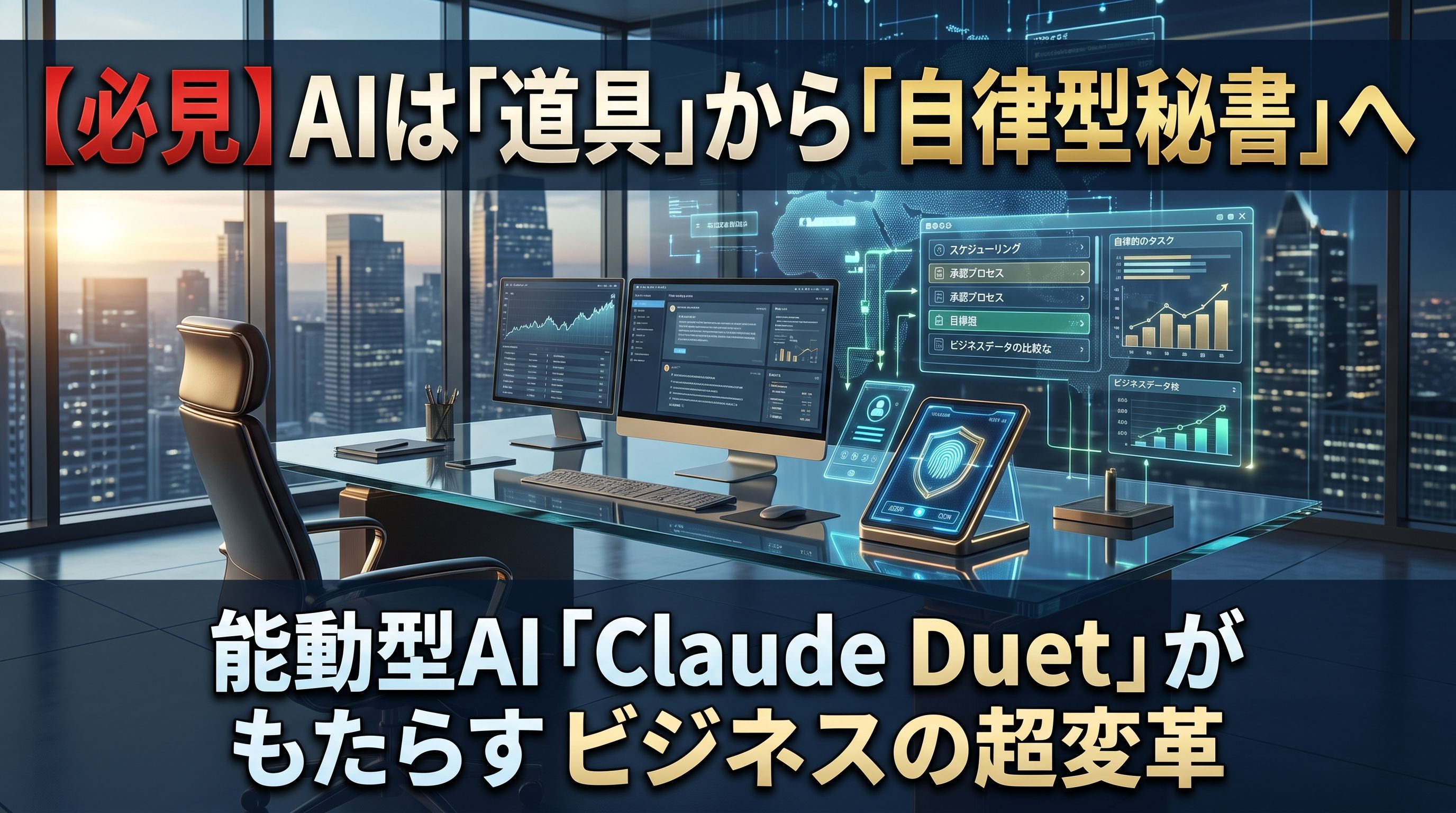 【必見】AIは『道具』から『自律型秘書』へ」と「能動型AI『Claude Duet』がもたらすビジネスの超変革