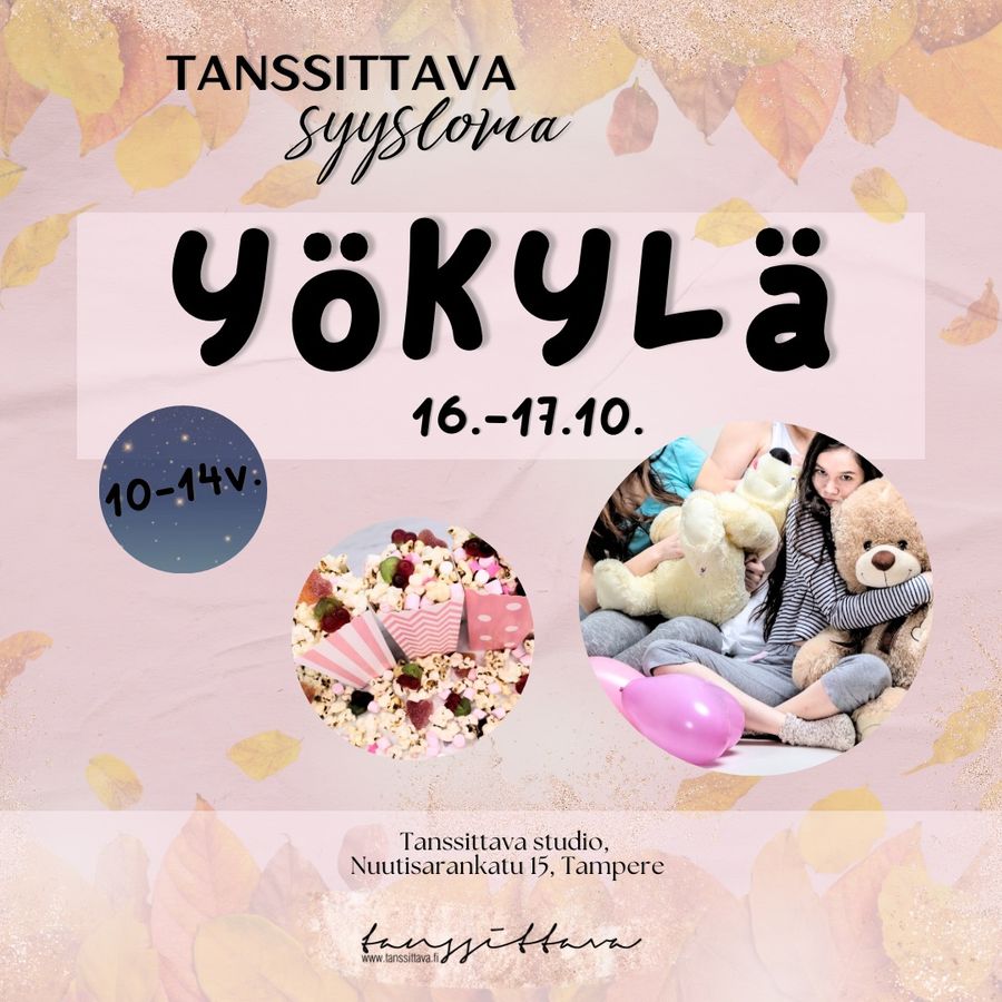 Tanssittava yökylä 16.–17.10. — juliste